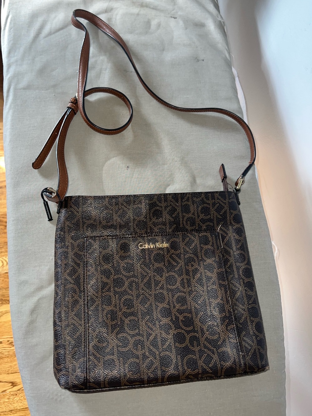 Calvin Klein Brown Monogram Messenger Bag